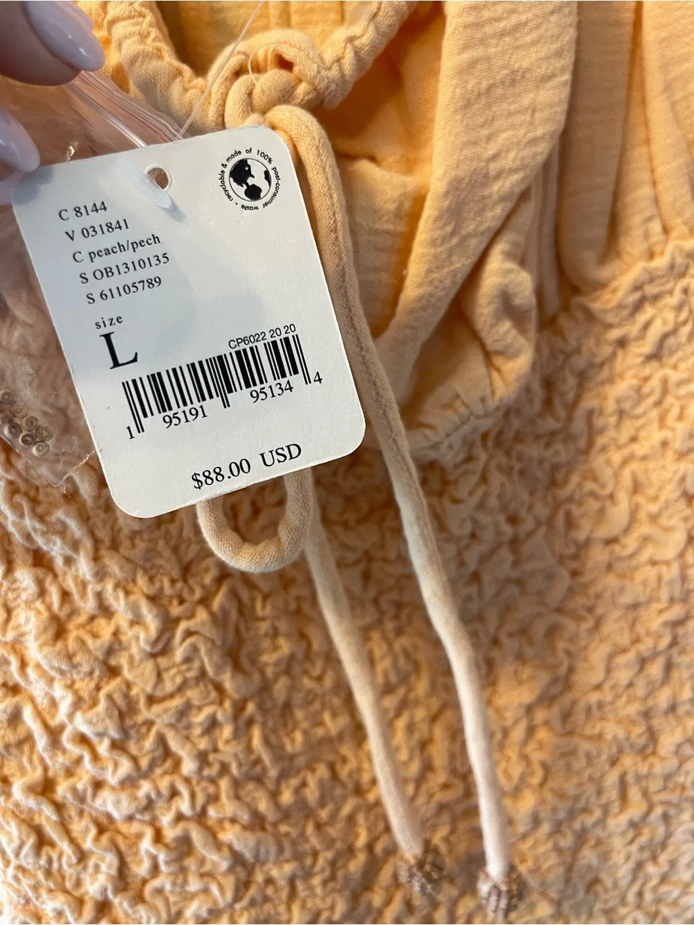 Free People Peach Mini Dress - Picture 3 of 3